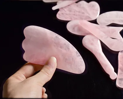 Rose quartz Facial Massager Boards Gua Sha Board