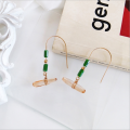 Earrings For Women Woven Handmade Straw Shell Drop Dangle Earrings Bohemian Lightweight Earrings Geometric Statem