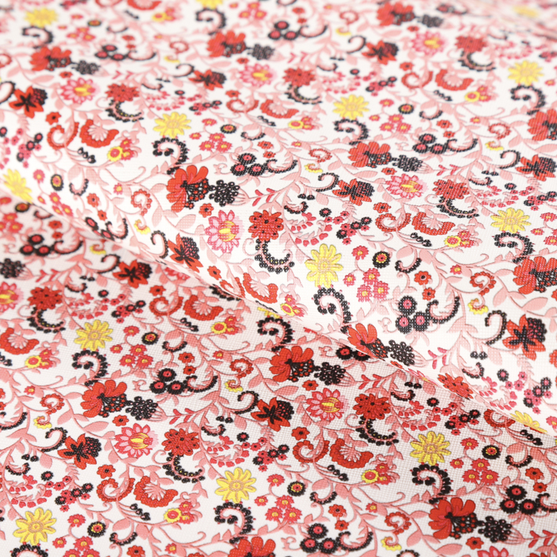 Flower Printing Pvc Leather