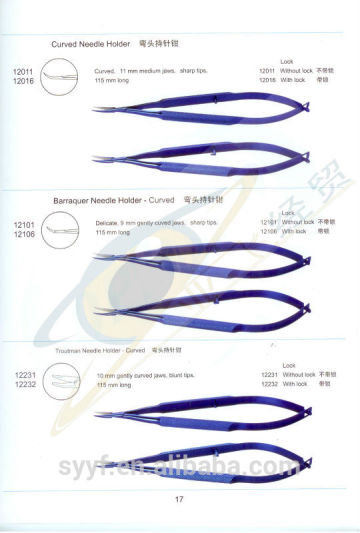 medical equipment Titanium Curved Needle Holder