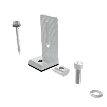 L Type Hook for Solar Panel Roof Mounting Brackets - Flat or Pitched Roof Accessory