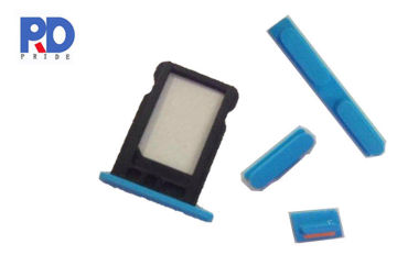 Blue Iphone 5c Sim Card Tray , Power / Mute Button Replacement Parts