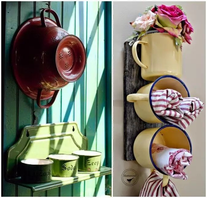 Enamel items create a retro pastoral
