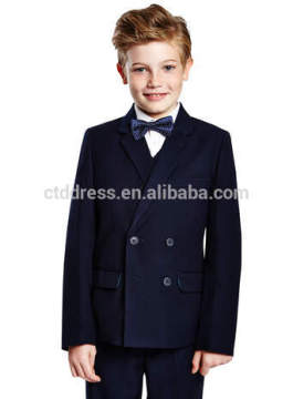 2014 100% wool navy blue 2 button double breasted weddings suits for children boys