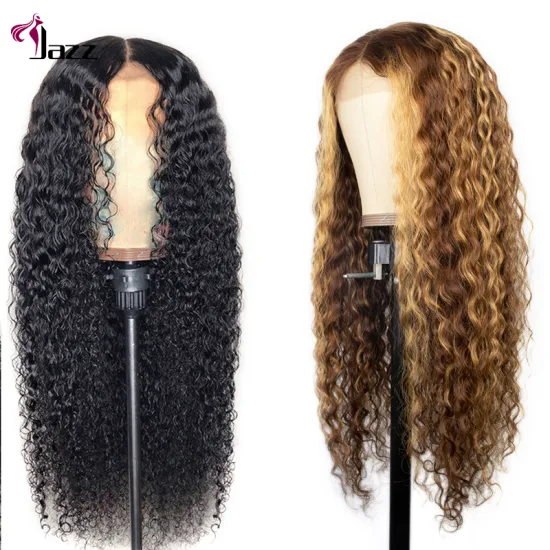 10a Grade 13x4 13x6 Brazilian Kinky Curly Human Hair HD Lace Front Wigs 150% 180% Density Pre Plucked Human Hair Lace Front Wigs