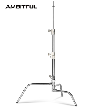 Verstelbaar roestvrijstalen zware c-stand voor boomarm (89 cm-136 cm)