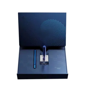 Flip top ribbon boutique packaging box