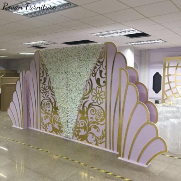 Hot Selling Luxury PVC Acrylic Party Backdrop with Flower Design for Weddings