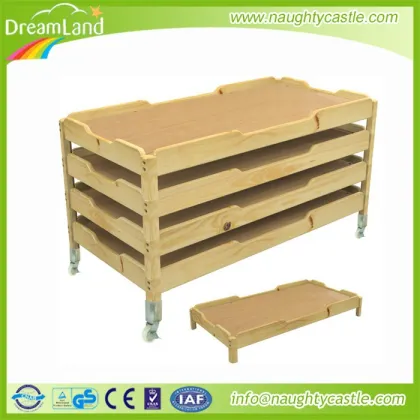 Solid Wood Stackable Children Bed Kids Bed