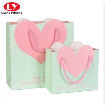 With Heart Shaped Gift Hand Held Paper Bag