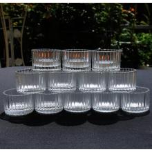 Luxury Clear vacío Matte Elegante Velas de vidrio Frascos