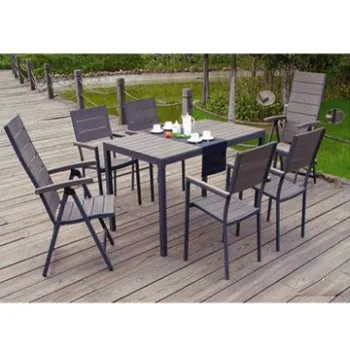 7 Pieces Dining Table Set, Made of PS Wood, Includes Table and 2 Chairs