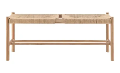 Solid Wood Nordic Rope Seated Bench