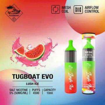 TUGBOAT EVO 4500 PUFFS प्रामाणिक डिस्पोजेबल ECIG