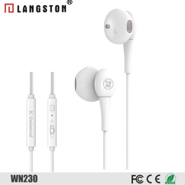 2017 hot sale Comfortable fit in ear earphone with volume control for Samsung headphone