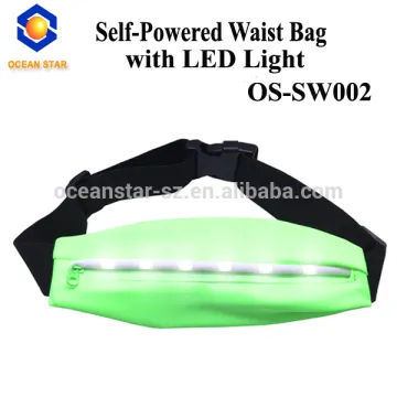 Travel sport running cycling waist bag with led /waist pouch