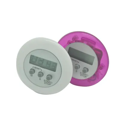 Colorful round magnetic three press digital timer