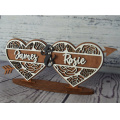 Custom Personalised Wooden Couples Heart