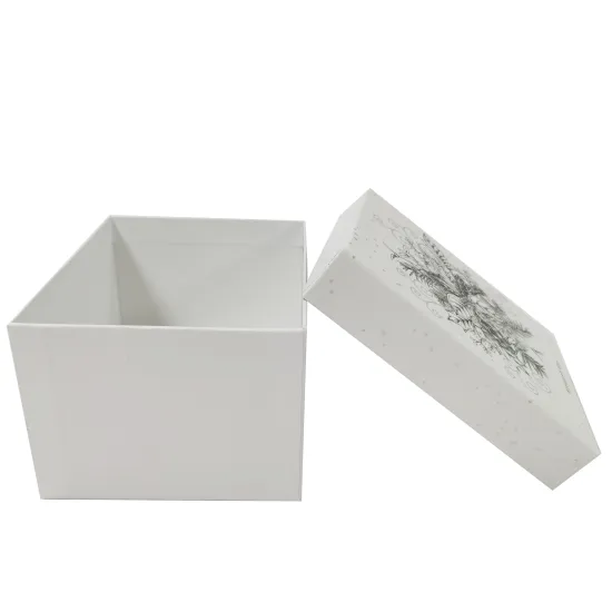 Custom White Lid Base Packaging Box Silver Foil