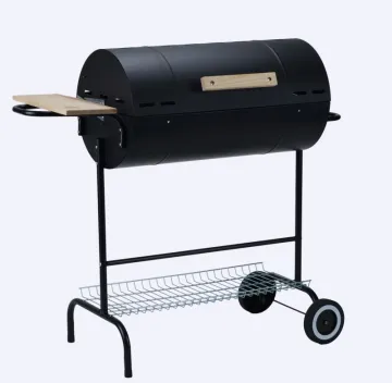 Camping Garden Heavy Duty Trolley Deluxe BBQ Charcoal Grill Smoker Barrel Barbecue with Lid