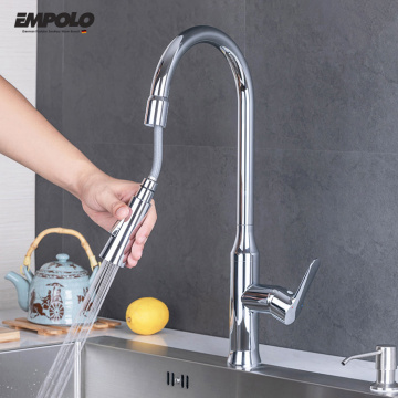 Brass Kitchen Faucet with Pull Down Sprayer - Watermark Tap