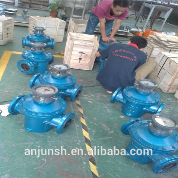 Low cost crude oil positive displacement flow meter, diesel oil oval gear flow meter