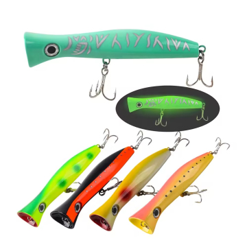19cm 120g Top Water Popper Fishing Lures - Floating Artificial Hard Baits for Trolling