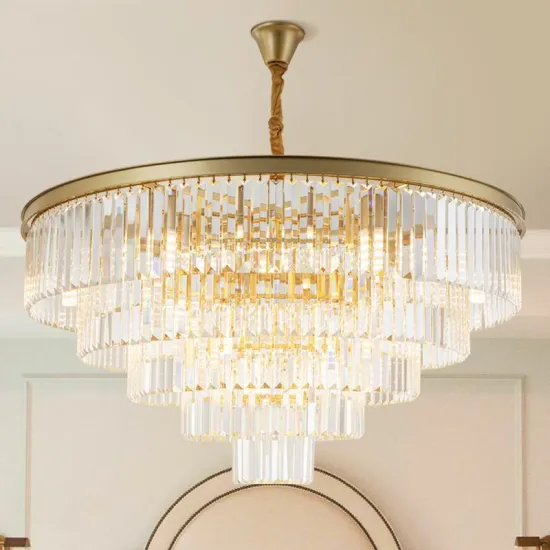 Stunning Light Luxury Crystal Hotel Villa Pendant Lights: Enhancing Beauty in Bedroom, Dining Room, and Living Areas