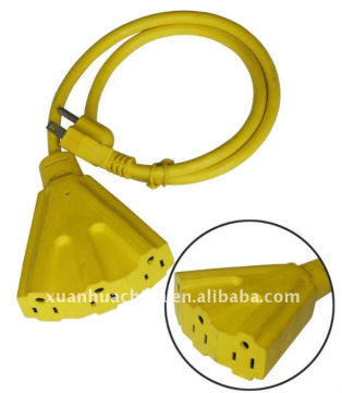 American ul extension cord NEMA 5-15R 3 outlet