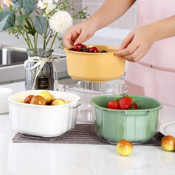 Panier de vidange des fruits de légumes pour animaux de compagnie - 2 en 1 évier détachable Organisateur