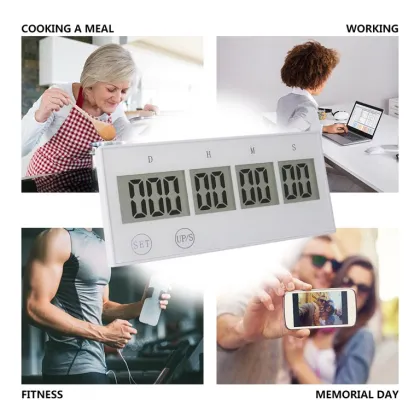 CHEETIE CP144 DIY White Wedding LCD Home Smart Count Up or Count Down Digital 999 Day Timer