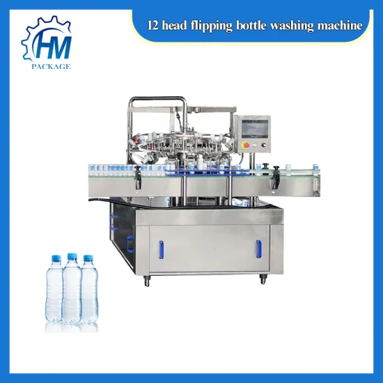 Industrial bottle washing machine for glass metal plastic water milk bottle