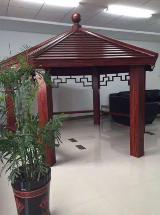 Aluminum fluorocarbon coated gazebo