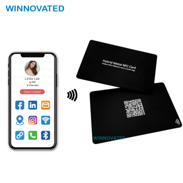 Metallic Black RFID NFC Business Cards
