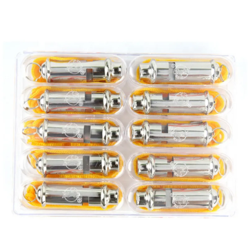 Loud Crisp Sound Metal Whistle with Lanyard for Safety, Emergencies, and Sports