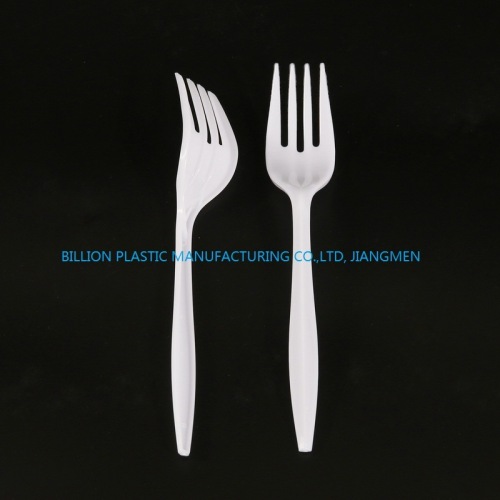 White Fork Spoon Color Disposable PP Plastic Fork for Fast Food