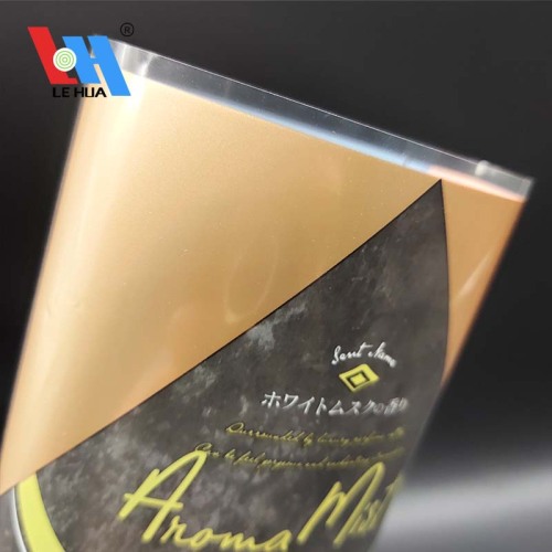 Gold Heat Shrink Label Packaging Matte Gold Black Shrink Sleeve Label Wrap Packaging Factory