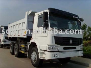 Large white howo dump truck