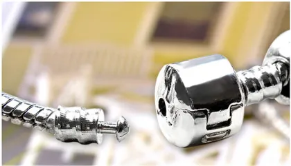 DIY Crystal Pendant Charm Bracelet Titanium Steel Bracelet