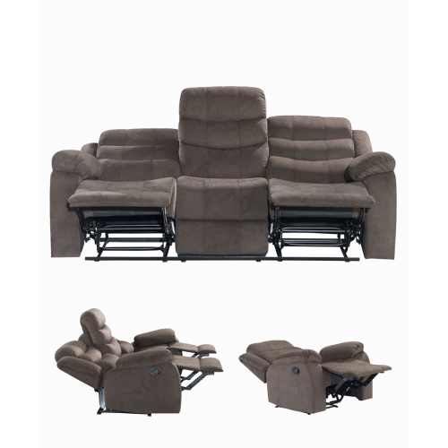 Juegos de sofá de cuero reclinable de muebles de sala