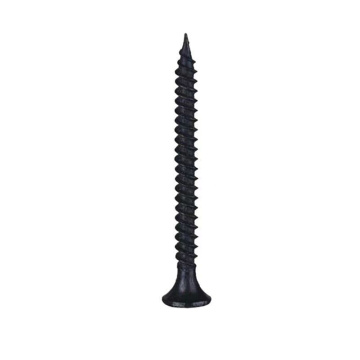 Tornillo de yeso de acero de acero de carbono de color contra negro chapado en negro