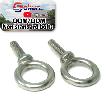 Factory Supplies: High-Quality DIN 580 Stainless Steel Lifting Eye Bolts in M3 to M64 Sizes