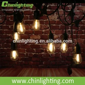 Christmas outdoor decoration waterproof led string lights 48FT CE ROHS String lights S14 Vintage Filament Led Bulb
