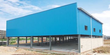 Prefabricated Steel Frame Structures Large Span For Exhibition Hall
