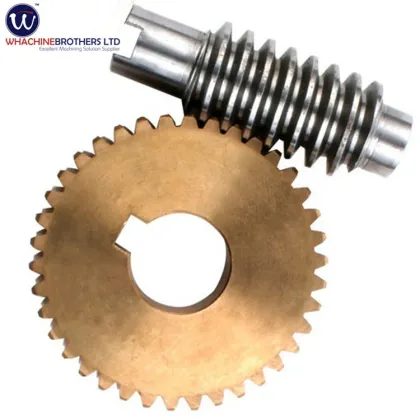 Large Brass Worm Gears Set with Double Worm Wheel Unit