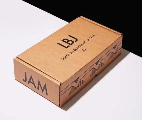 Small kraft retail packaging corrugated box