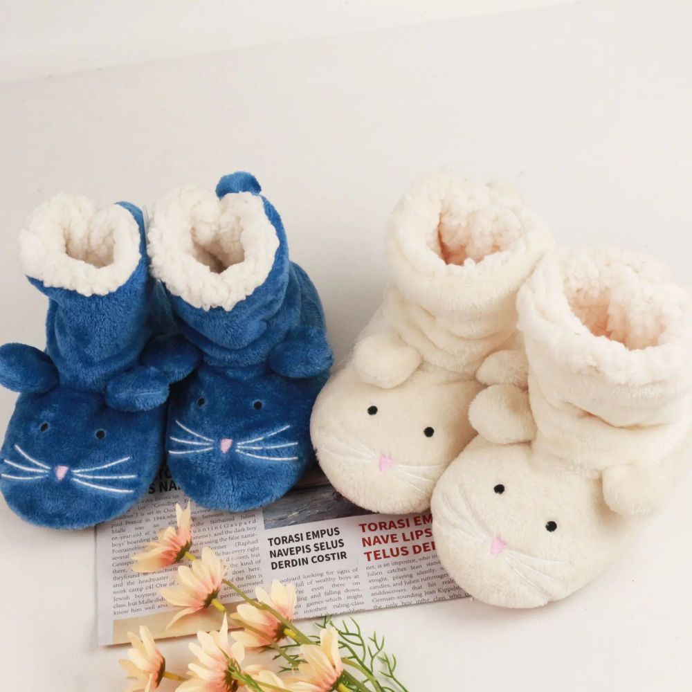 Fuzzy Slipper Booties