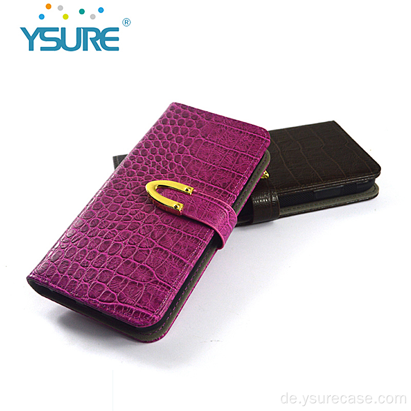 Krokodile abnehmbare Brieftasche Phonecase für das iPhone -benutzerdefinierte Logo
