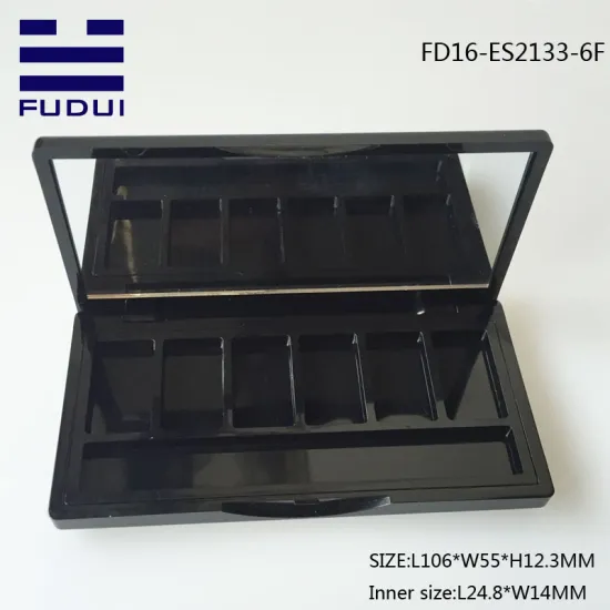 Custom Rectangle 6 Eyeshadow Pallet Cosmetic Palatte