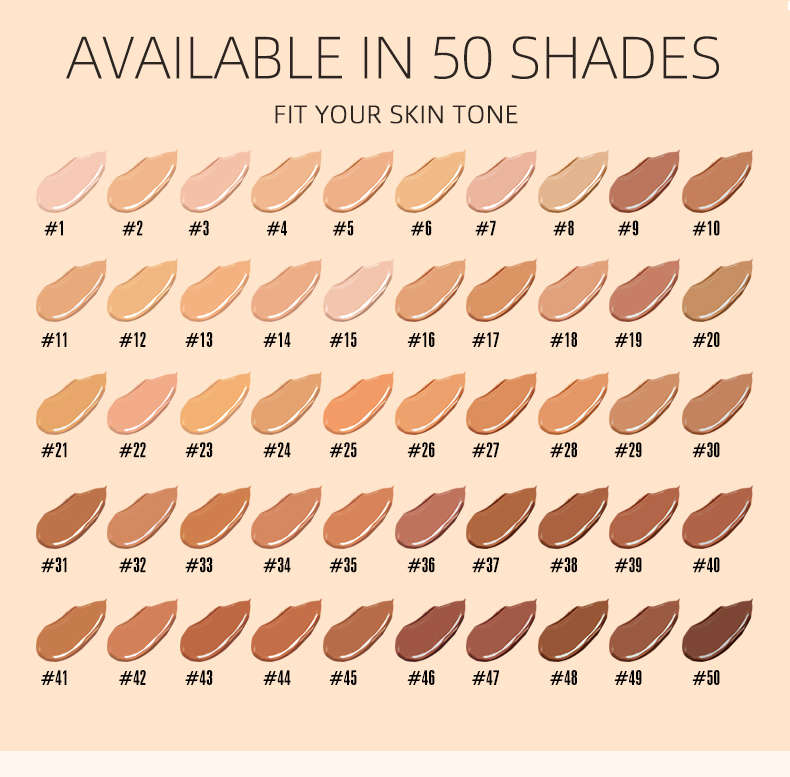 Custom NEW Foundation Makeup Set Sunscreen SPF Waterproof Concealer Custom Private Label Liquid Foundation Makeup with Brush